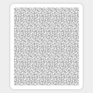 Light Grey White Leopard Skin Cheetah Print Sticker